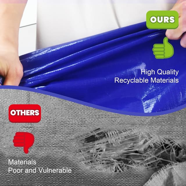 Detalle de Lot de 8 sacs de rangement vêtements ZFWDSY (93 L) : alternative aux cartons de déménagement