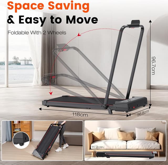 Thumbnail 3 de CITYSPORTS Treadmill 2-in-1 Folding with Incline