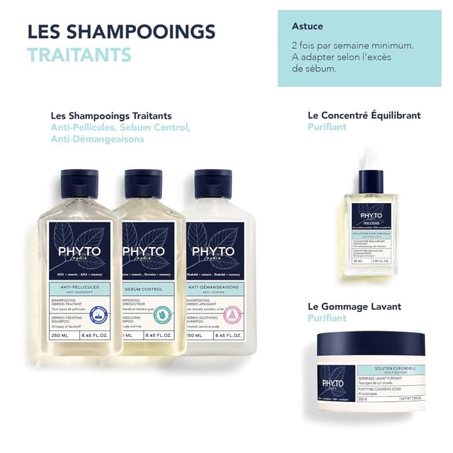 Detalle de NOVA ENGEL Phyto Shampoo Sebo Control (250 ml) – fürs tägliche Waschen mit pflegender Feuchtigkeit