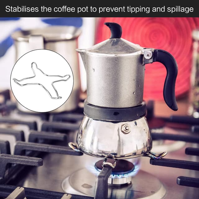 Detalle 2 de Fumanduo 2er Set Gasherd-Aufsatz aus Edelstahl (Gas Kreuz/Topfträger) mit Reduzierstern, ca. 11 cm