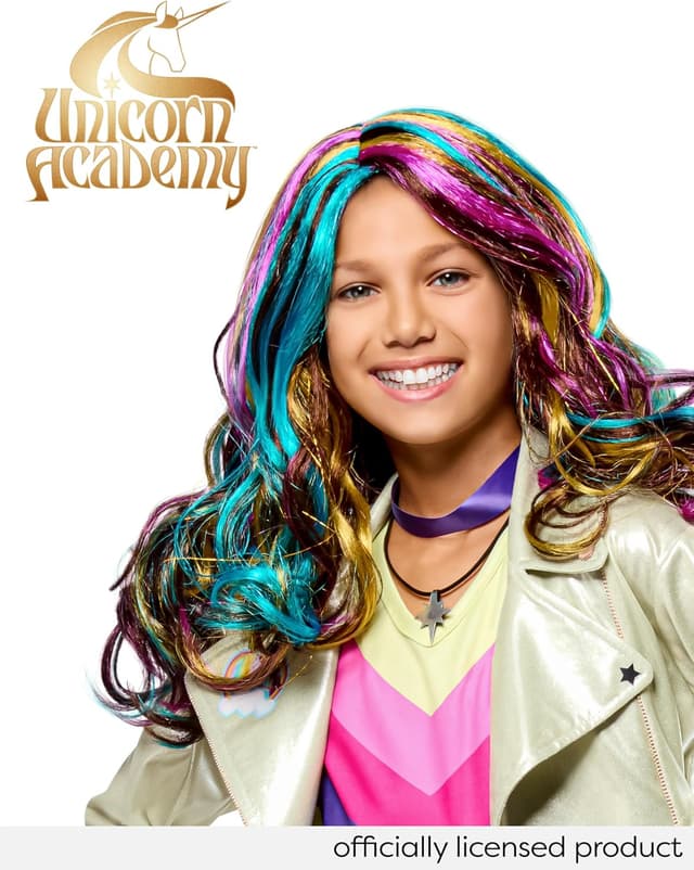Thumbnail 1 de Rubies Unicorn Academy Sophia Mendoza Wig for Kids 🎭