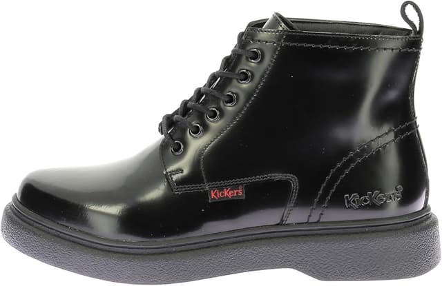 Detalle 2 de Kickers Femme Orasie : bottines en cuir à lacets pour un confort du quotidien