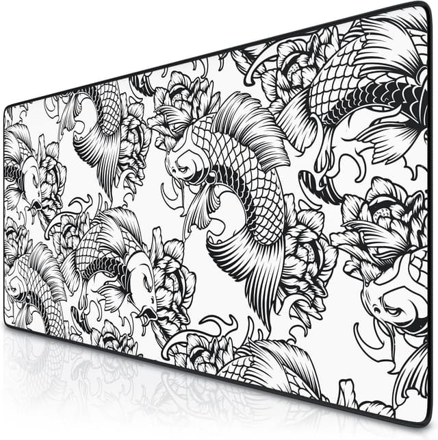 Detalle de TITANWOLF Koi Tattoo 2 XXL Speed Gaming Mouse Mat (900 x 400 x 3mm)