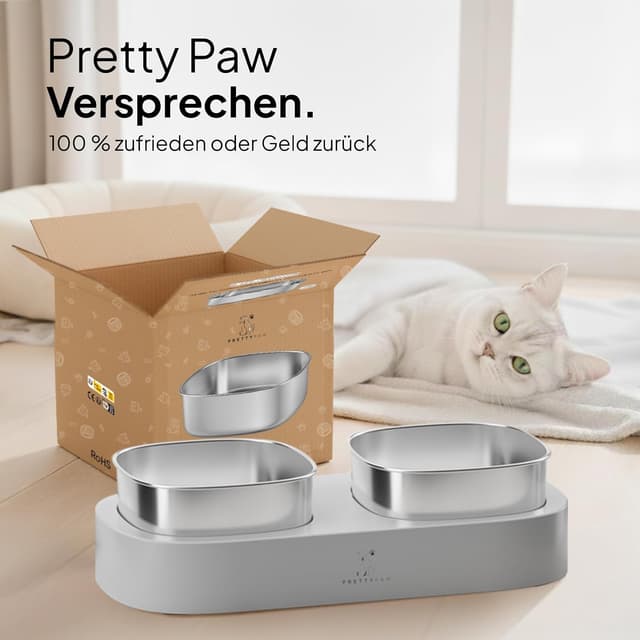 Thumbnail 6 de Pretty Paw Erhöhter Katzennapf Doppel 1️⃣