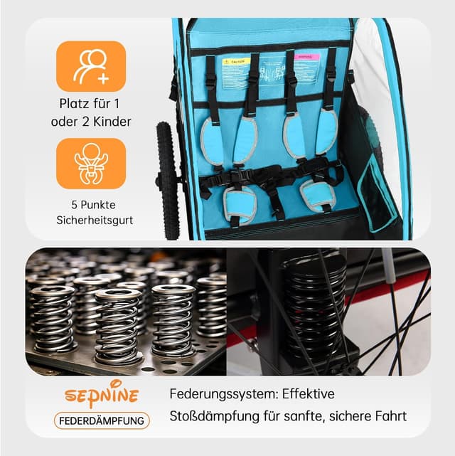 Detalle de Fiximaster Remorque vélo 2 en 1 2 places