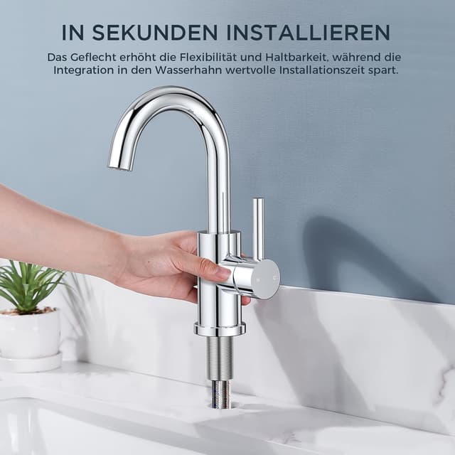 Detalle 1 de FORIOUS FORIOUS Wasserhahn 360° Drehbar Edelstahl