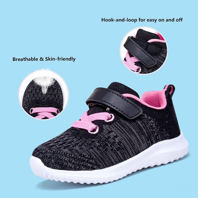 Detalle 2 de COODO Toddler/Little Kid Running Sneakers with Hook-and-Loop Closure