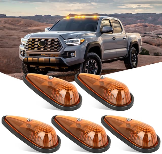 Detalle de Nilight Cab Roof Marker Light (5-Pack) Amber Teardrop Waterproof Clearance Indicator