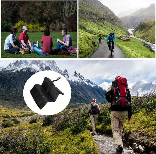 Detalle 2 de 2er Pack Outdoor Sitzkissen Thermo – faltbare wasserdichte Sitzunterlage (39×30 cm) mit Aufbewahrungsbeuteln