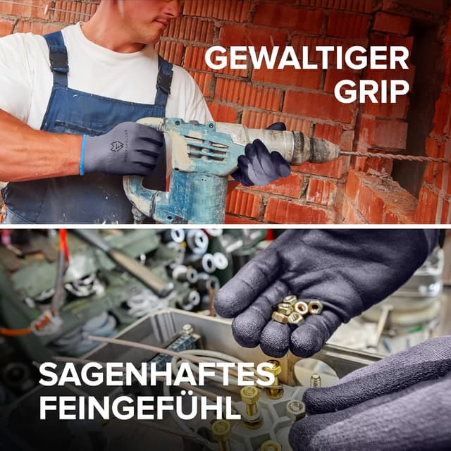 Thumbnail 6 de WOLFSFELLER gants de travail homme en nitrile – Taille 10 (lot de 5 paires)