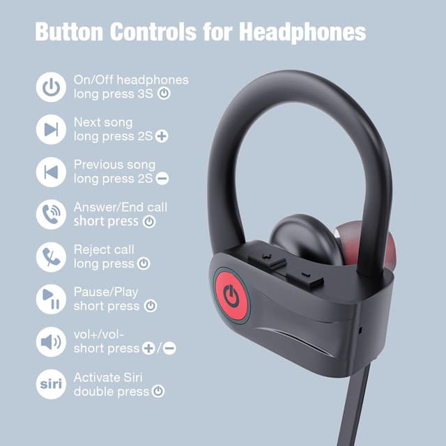 Thumbnail 5 de Boean Bluetooth Headphones 16 Hours