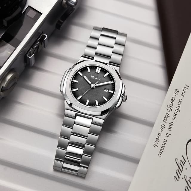 Thumbnail 2 de BUREI Orologio da Uomo Fashion Quartz