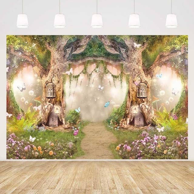 Imagen de MEHOFOND 7x5ft Fairytale Forest Photography Backdrop en OfertitasTOP