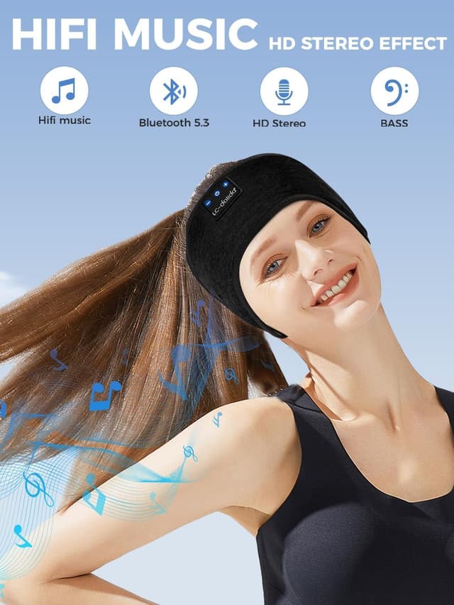 Detalle 2 de LC-dolida Schlafkopfhörer Bluetooth 5.4 14 h