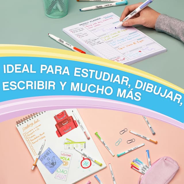 Thumbnail 4 de Sharpie S-Note Duo pastel 16 rotuladores