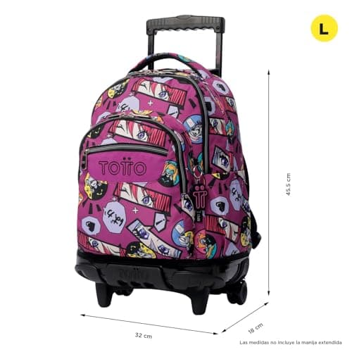 Detalle de Totto Renglones mochila escolar con ruedas 26,21 L