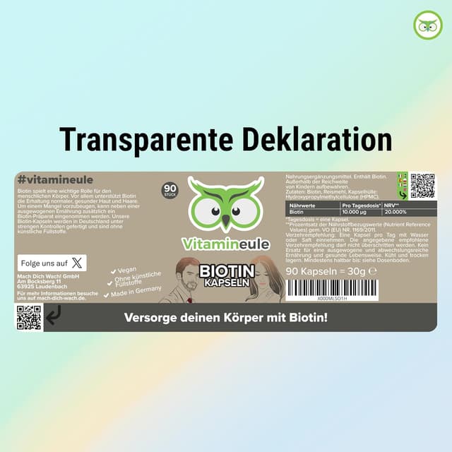 Thumbnail 5 de Vitamineule® Biotin Kapseln 10.000 mcg 💊