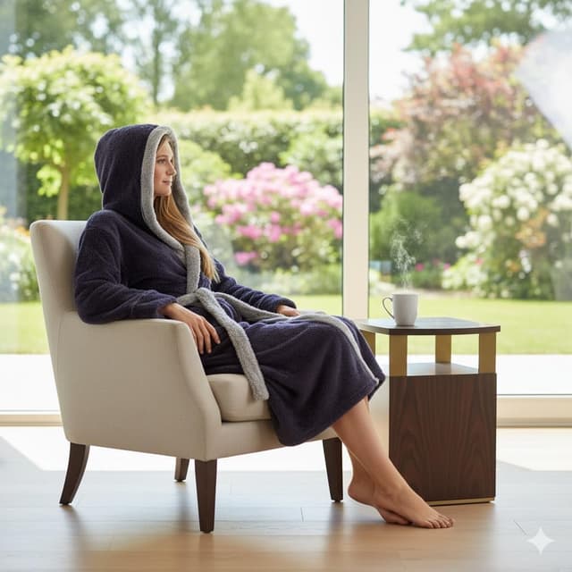 Thumbnail 5 de LEBENGOOD Bata Mujer Invierno microfibra cálida