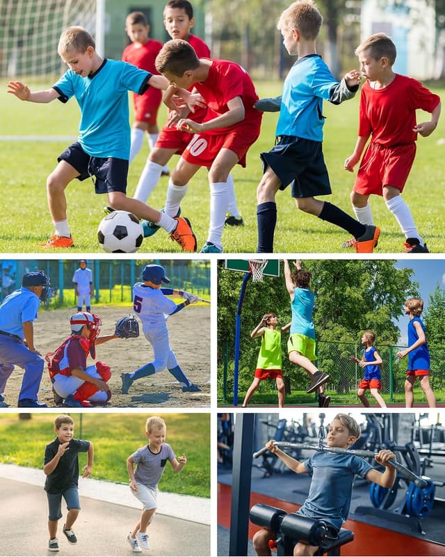 Detalle 2 de Roadbox Boys Base Layer Tops kids compression shirts (long & short sleeve) – 1–2 pack, quick-dry sports base layer