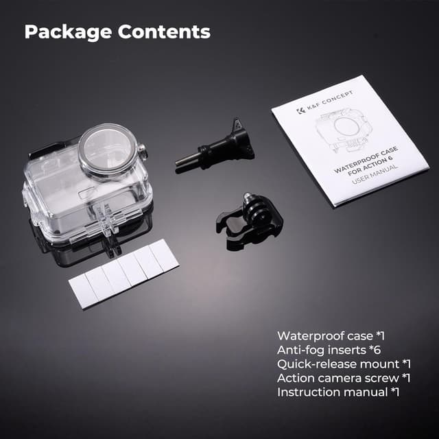 Thumbnail 6 de K&F CONCEPT 60M/196FT Waterproof Housing Case for DJI Osmo Action 6