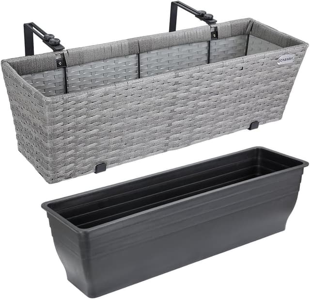 Thumbnail 2 de Casaria Blumenkasten 4er Set 11 L Grau