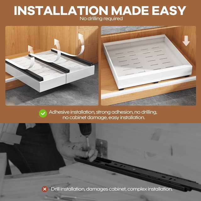 Thumbnail 6 de Seinloes 2Pack Pull Out Cabinet Organizer 21"