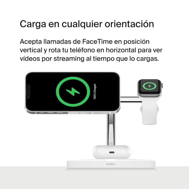 Thumbnail 5 de Belkin MagSafe 3 en 1: Cargador Rápido para iPhone, Apple Watch y AirPods ⚡