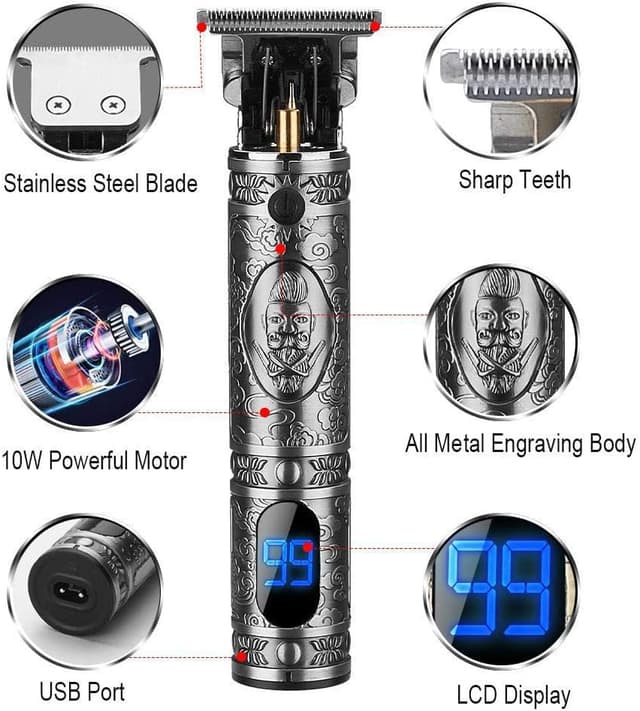 Detalle 2 de Suttik Hair Clippers Zero Gapped T-Blade trimmer for men 💇