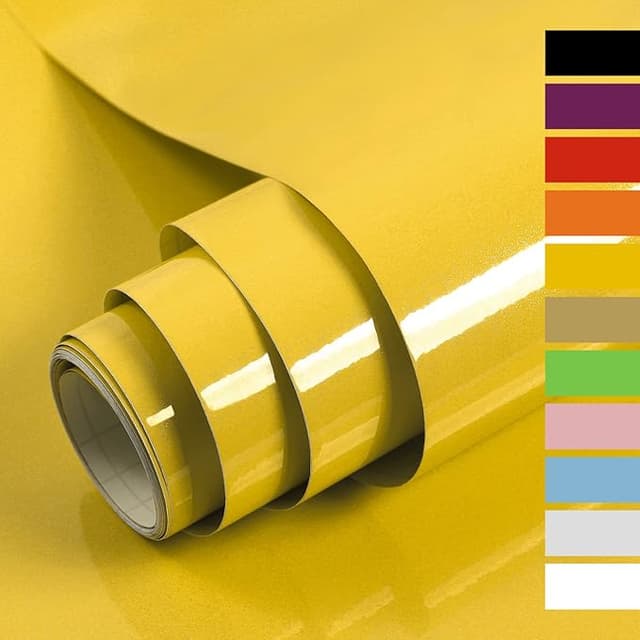 Detalle de Hode Vinilo Adhesivo para Muebles Amarillo 60x500cm 🖼