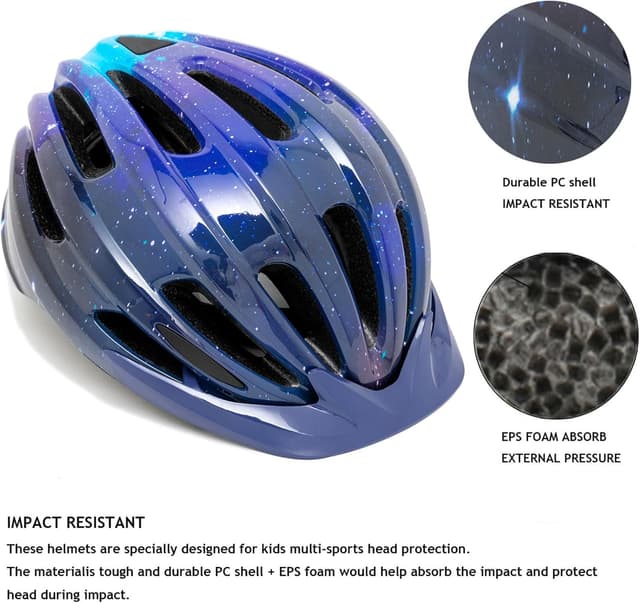 Thumbnail 3 de Kids Bike Helmet 150g with LED lights