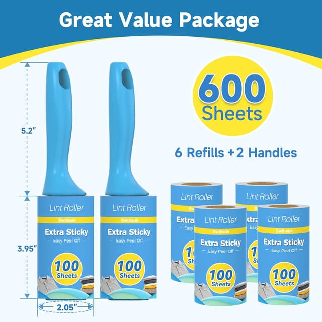 Thumbnail 1 de Swihauk 600-Sheet Extra Sticky Lint Roller