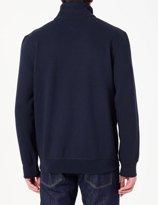Detalle 1 de Tommy Hilfiger Men’s Essential Fleece Stand Collar Zip-Through Sweatshirt (MW0MW41759)