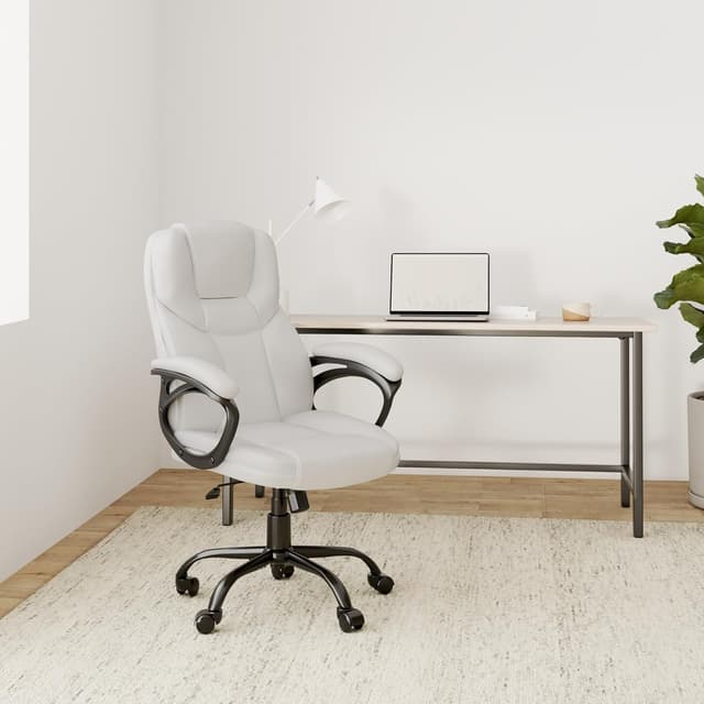 Thumbnail 1 de Yaheetech Silla Oficina Piel Sintética Ergonomica