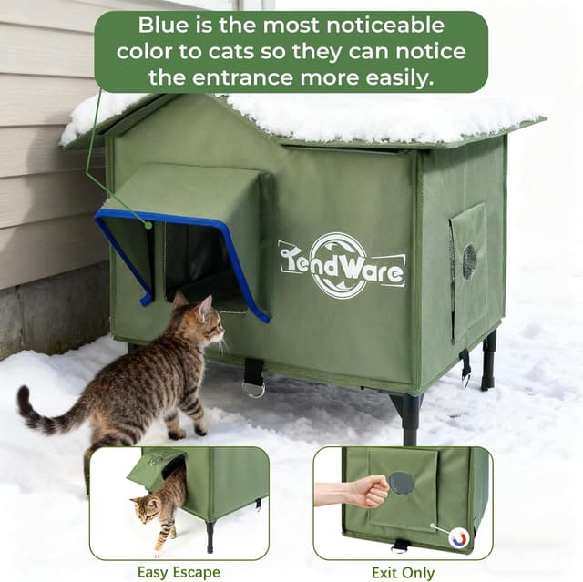 Thumbnail 2 de TENDWARE Heated Cat House 35–45 °C 🐱