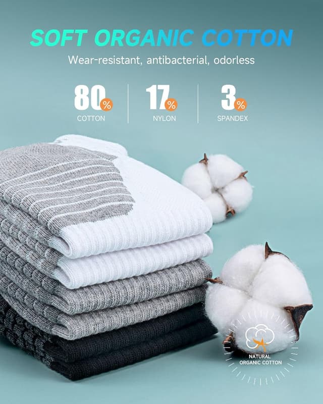 Thumbnail 6 de TANSTC Mens Running Socks, 6 Pairs