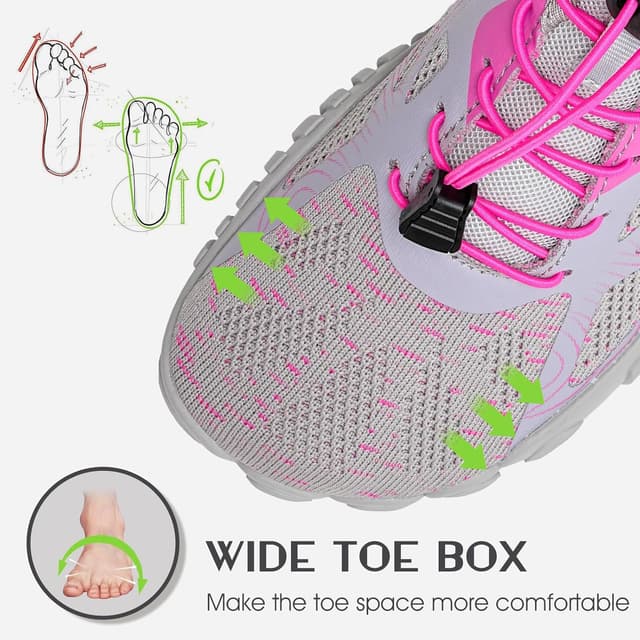 Detalle de IceUnicorn Barfußschuhe für Herren & Damen – Knit Minimalistische Traillaufschuhe mit breiter Zehenbox