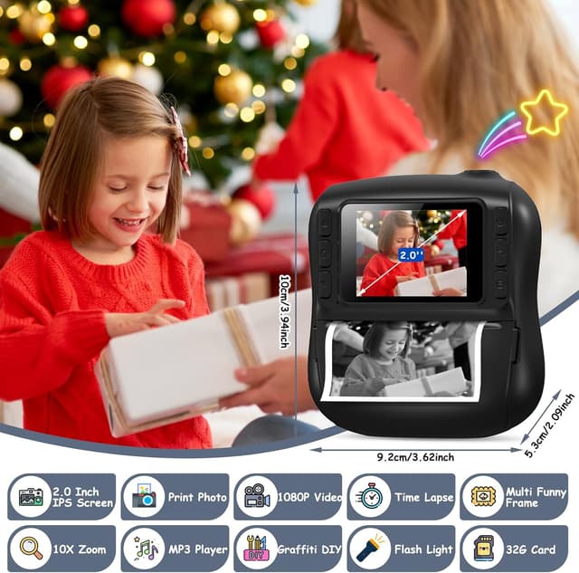 Detalle 2 de Hangrui Kinderkamera 14MP Sofortbild für Kinder