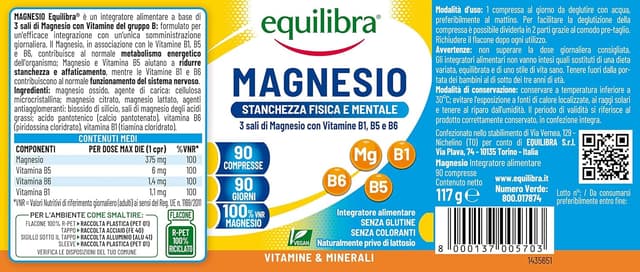 Thumbnail 5 de Equilibra Magnesio 90 compresse