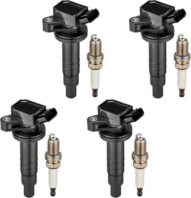Detalle de SYKRSS Set of 4 Ignition Coil Pack UF247 + Iridium Spark Plugs 4503 (4-Pack) for Select 1.8L Chevy/Toyota Applications