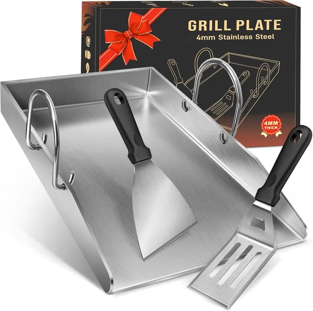 Detalle de Grillplatte Plancha 4 mm Edelstahl 40 x 30 cm
