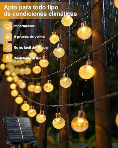 Detalle 2 de AdalyRoma Cadena solar 6 m con 30 bolas