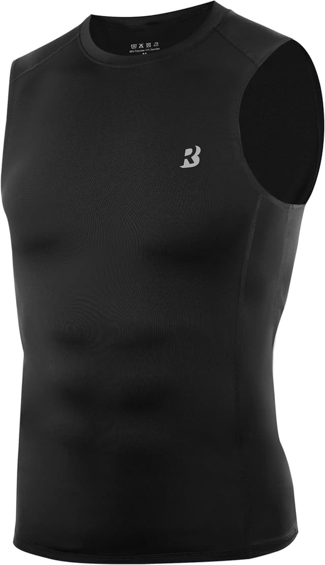 Thumbnail 6 de Roadbox Men’s Compression Vest Sleeveless Gym Top – Quick Dry Muscle Fit Running Vest for Training