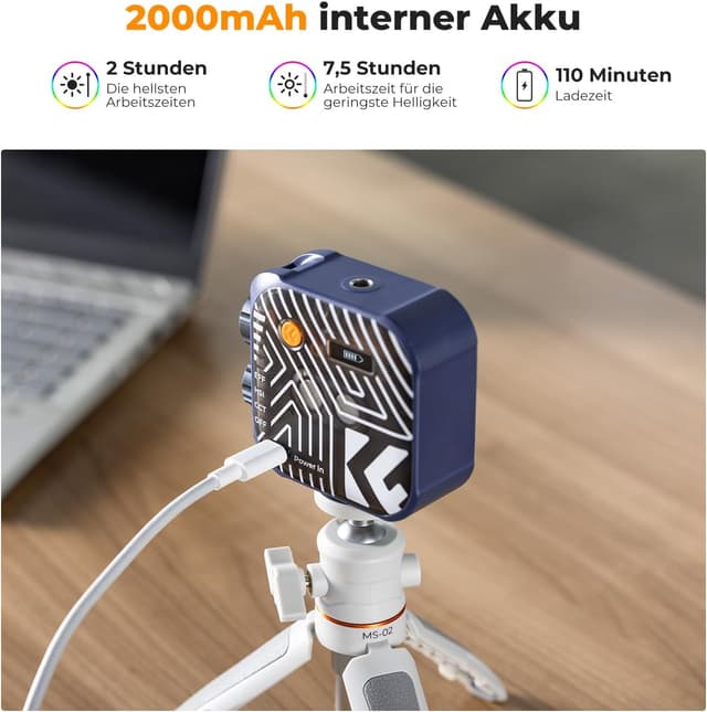 Detalle de K&F CONCEPT 60 LED RGB Videolicht für 360°