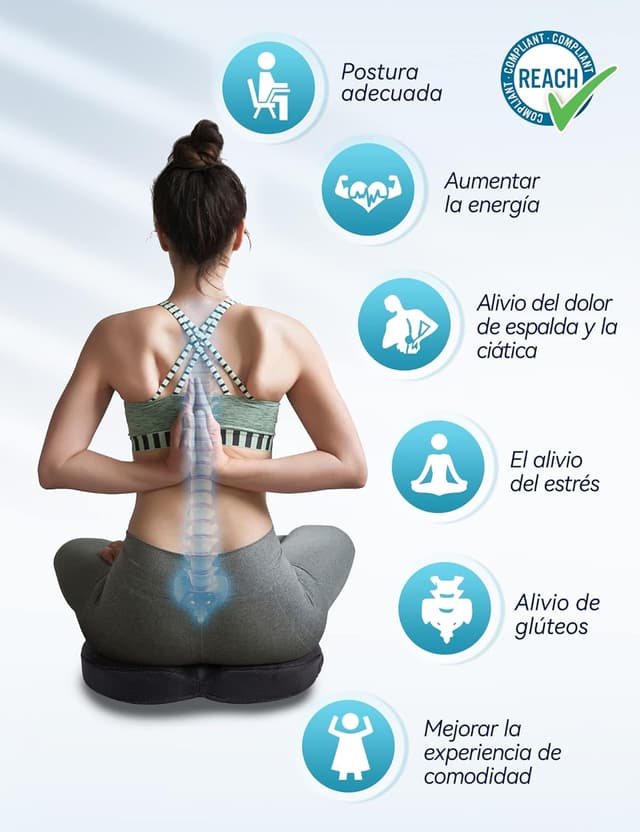 Thumbnail 3 de Travel Ease Cojín de Asiento Ergonómico 44×38×7 cm