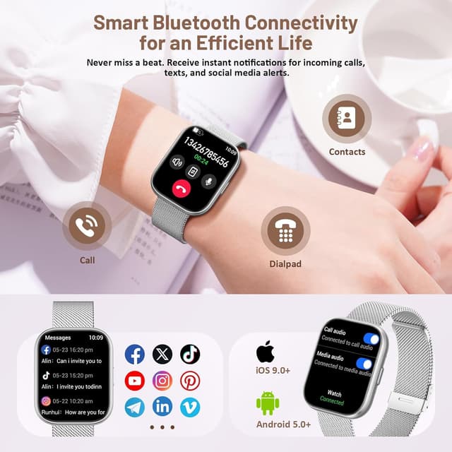 Thumbnail 1 de SLOKSFil Montre Connectée Femme 1,75"