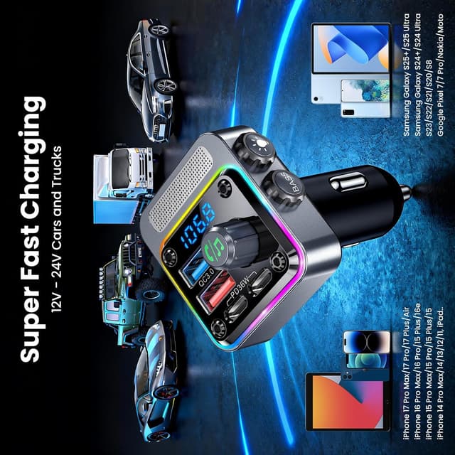 Thumbnail 6 de Gizmovine Transmisor FM Bluetooth Coche 36W