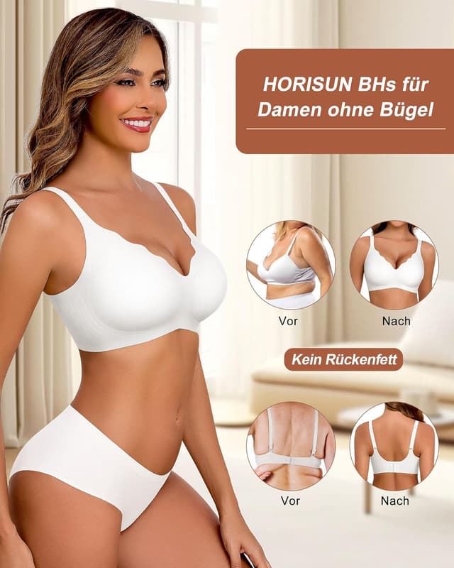 Detalle 2 de HORISUN Ohne Bügel Bralette V-Ausschnitt