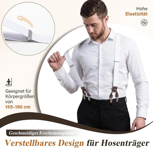 Thumbnail 4 de KANGDAI Rindsleder Hosenträger 3,5 cm