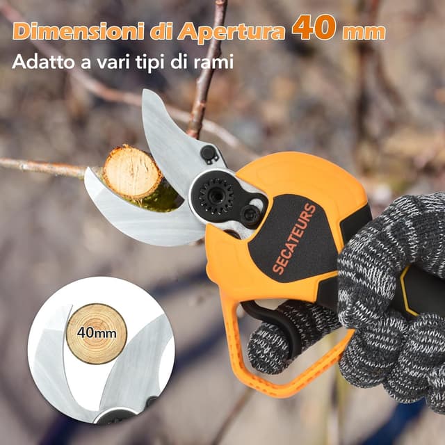 Detalle 2 de NUZEKY forbici potatura elettriche 40 mm