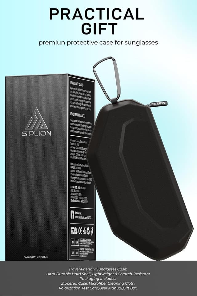 Thumbnail 6 de SIPLION Herren-Sonnenbrille mit UV400, polarisierten TAC-Gläsern & TR90-Rahmen (CAT 3)